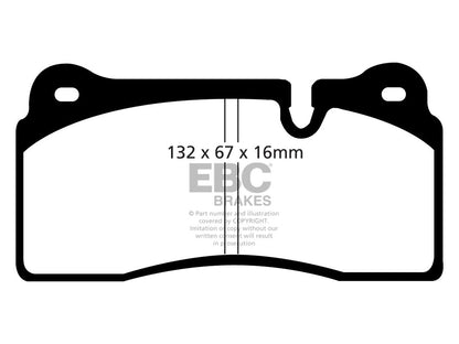 EBC Audi BMW Lamborghini Redstuff Sport Rear Brake Pads - Brembo Caliper (Inc. 4S R8, F87 M2 Competition, LP560-4 Gallardo & LP640 Murcielago) - ML Performance UK