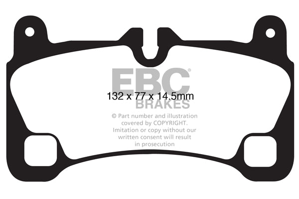 EBC Audi Porsche Volkswagen Greenstuff 6000 Series Truck And SUV Rear Brake Pads - Brembo Caliper (Inc. 4L Q7, E1 Cayenne S, E1 Cayenne GTS & Touareg) | ML Performance UK