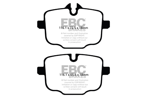 EBC BMW G01 G11 G30 G32 Yellowstuff 4000 Series Rear Sport Brake Pads & Premium OE Replacement Riveted Discs Kit - TRW Caliper (Inc. 530, 640i, 740i & 840i) | ML Performance UK