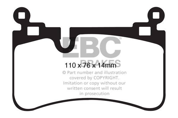 EBC Mercedes-Benz C215 C219 WT211 Yellowstuff 4000 Series Rear Sport Brake Pads & Premium OE Replacement Drilled Discs Kit - Brembo Caliper (CL63 AMG, CLS63 AMG & E63 AMG) | ML Performance UK