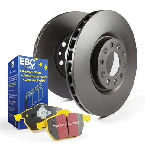 EBC Mercedes-Benz R173 W176 X117 X156 Rear Yellowstuff Pad & Plain Disc Brake Disc Kit (Inc. A45, CLA45, GLA45 & SLC43) - ML Performance UK