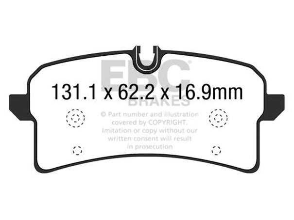 EBC Porsche 95B Macan Bluestuff NDX Trackday Rear Brake Pads - TRW Calliper - ML Performance UK