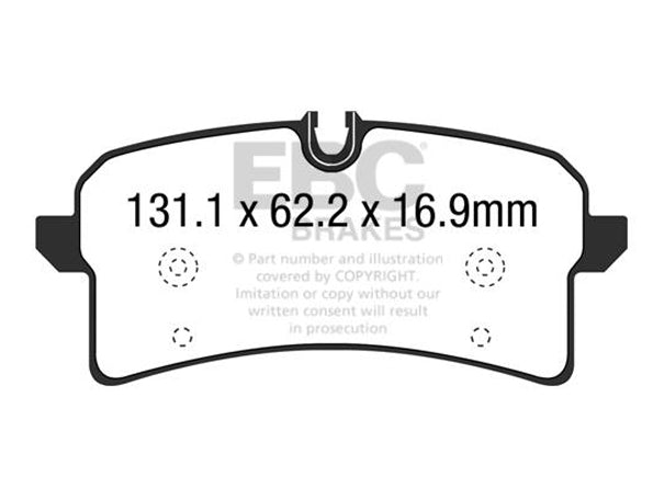 EBC Porsche 95B Macan Greenstuff 6000 Series Truck And SUV Rear Brake Pads - TRW Calliper - ML Performance UK