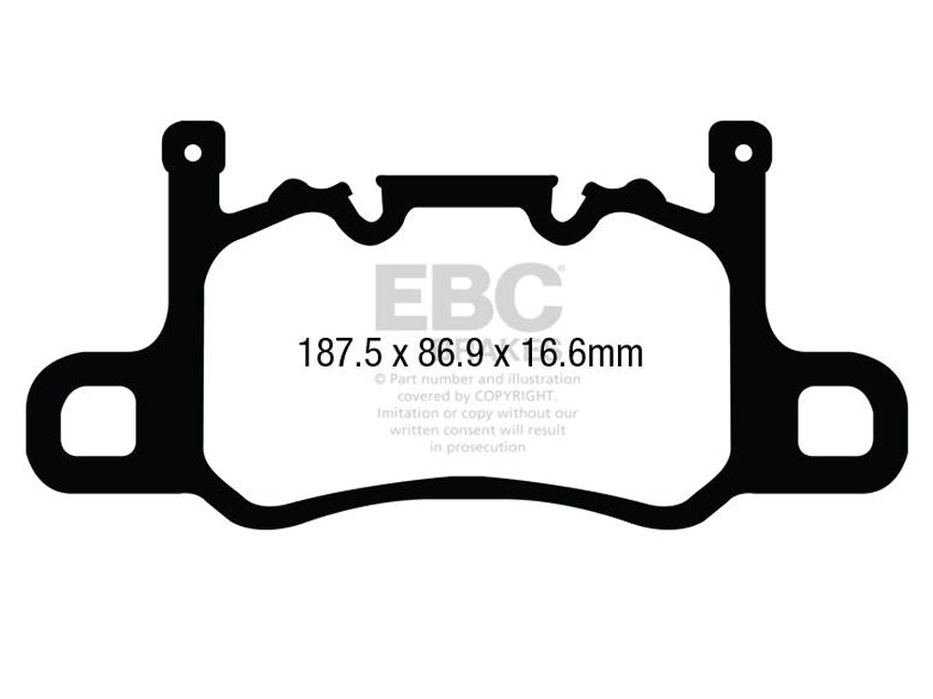 EBC Porsche 991 991/2 981 Bluestuff NDX Trackday Rear Brake Pads - Brembo Caliper (Inc. 911 GT3, 911 GT3 RS, 911 Turbo S & Cayman GT4) - ML Performance UK