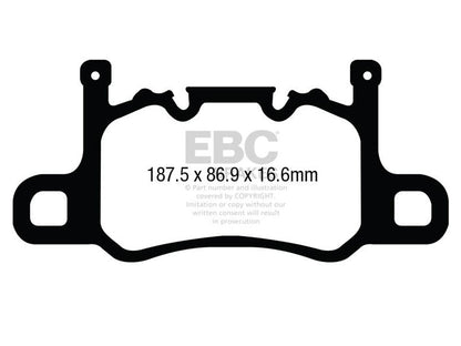 EBC Porsche 991 991/2 981 Bluestuff NDX Trackday Rear Brake Pads - Brembo Caliper (Inc. 911 GT3, 911 GT3 RS, 911 Turbo S & Cayman GT4) - ML Performance UK