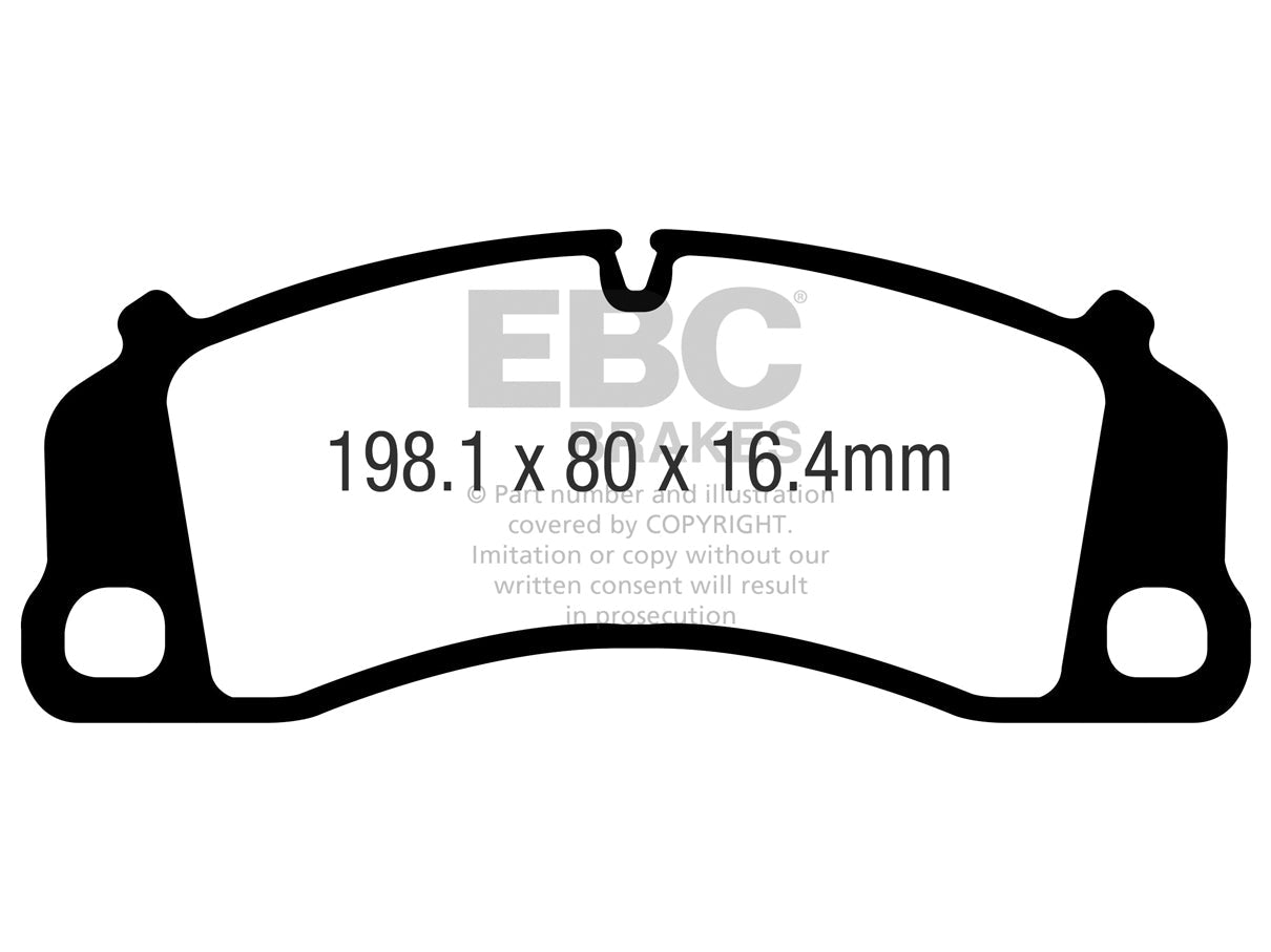 EBC Porsche 991 991/2 Redstuff Sport Front Brake Pads - Brembo Caliper (911 Turbo S, 911 GT3, 911 GT3 RS & 911 Turbo) - ML Performance UK
