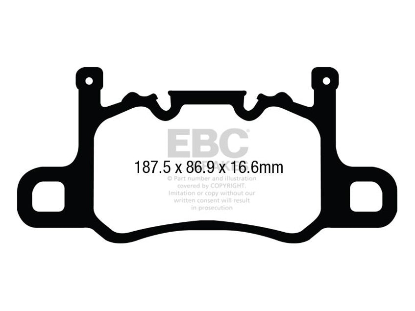 EBC Porsche 991 991/2 Redstuff Sport Rear Brake Pads - Brembo Caliper (Inc. 911 GT3, 911 GT3 RS, 911 Turbo S & 911 Turbo) - ML Performance UK