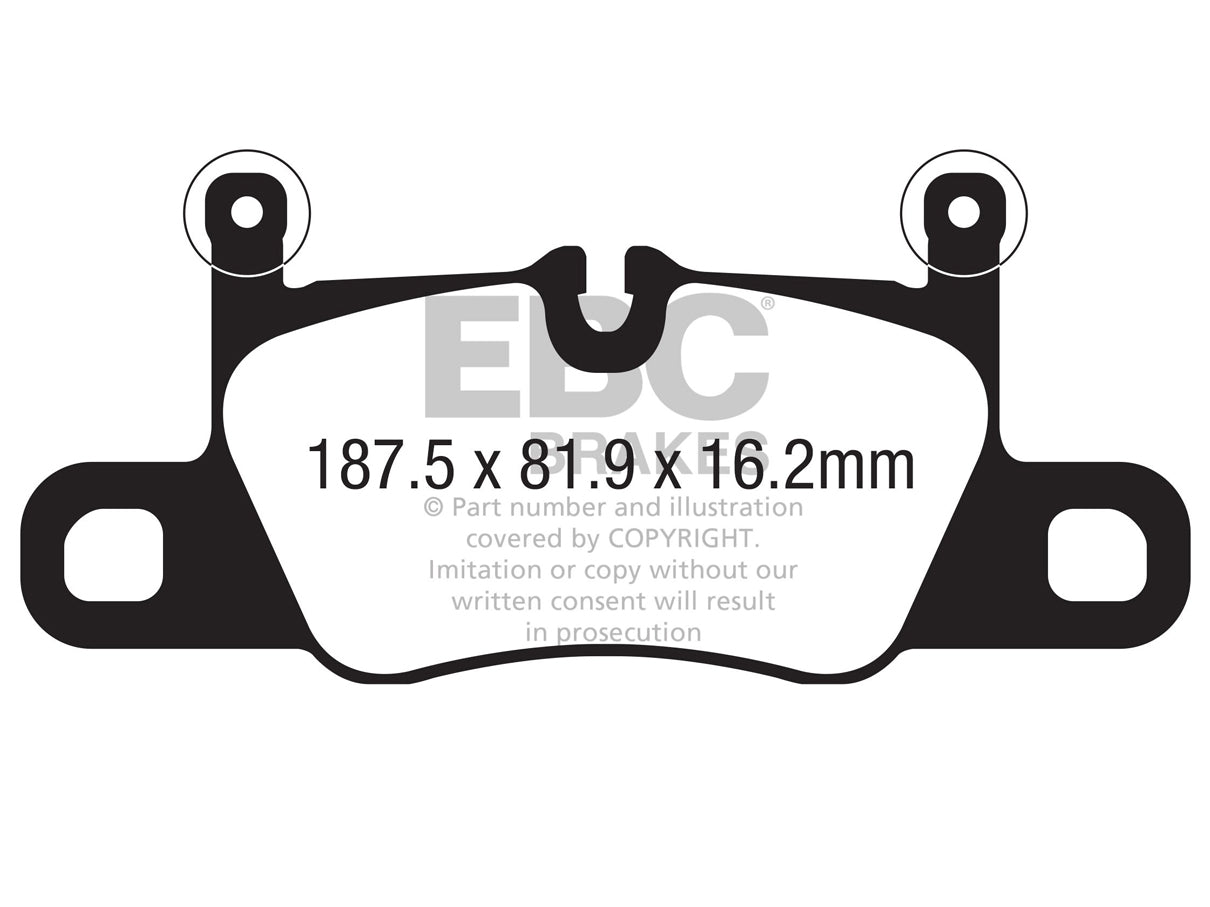 EBC Porsche 991 992 E3 Bluestuff NDX Trackday Brake Pads - Brembo Caliper (Inc. 911 Carrera 4 GTS, 911 Carrera 4, Carrera 4S & Cayenne) - ML Performance UK