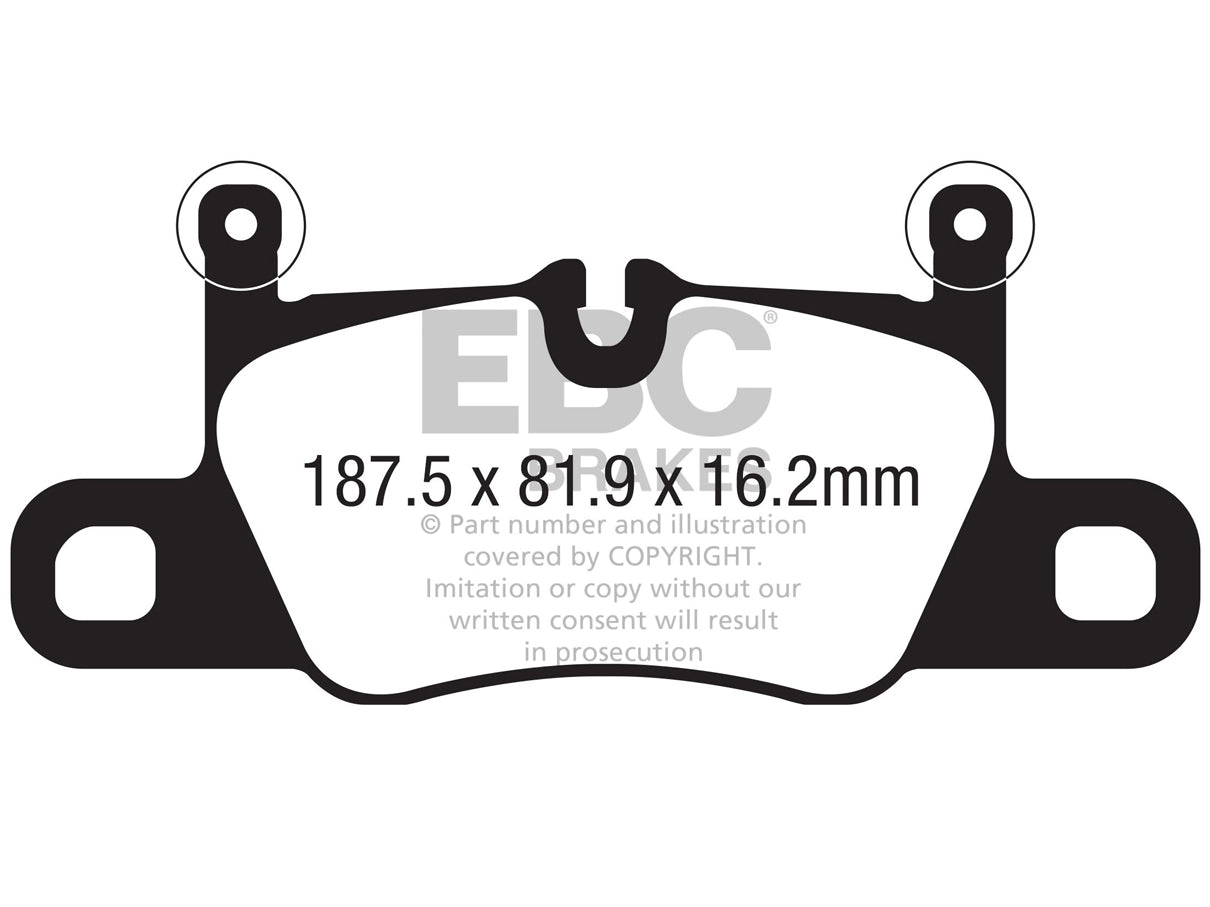 EBC Porsche 991 992 Redstuff Sport Brake Pads - Brembo Caliper (Inc. 911 Carrera 4 GTS, 911 Carrera 4, 911 Carrera 4S & 911 Carrera GTS) - ML Performance UK