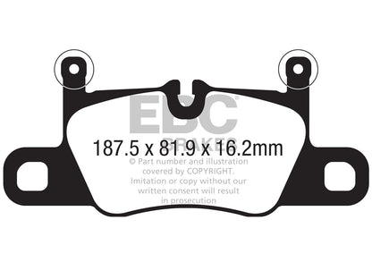 EBC Porsche 991 992 Redstuff Sport Brake Pads - Brembo Caliper (Inc. 911 Carrera 4 GTS, 911 Carrera 4, 911 Carrera 4S & 911 Carrera GTS) - ML Performance UK