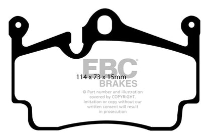 EBC Porsche 718 987 Panamera Yellowstuff 4000 Series Rear Sport Brake Pads & Premium OE Replacement Drilled Discs Kit - Brembo Caliper  (Boxster GTS, Cayman, Cayman S & Cayman GTS) | ML Performance UK