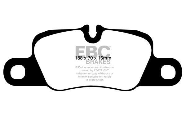 EBC Porsche 970 971 Panamera Yellowstuff 4000 Series Rear Sport Brake Pads & Premium OE Replacement Drilled Discs Kit - Brembo Caliper | ML Performance UK