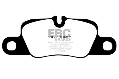 EBC Porsche 970 971 Panamera Yellowstuff 4000 Series Rear Sport Brake Pads & Premium OE Replacement Drilled Discs Kit - Brembo Caliper | ML Performance UK