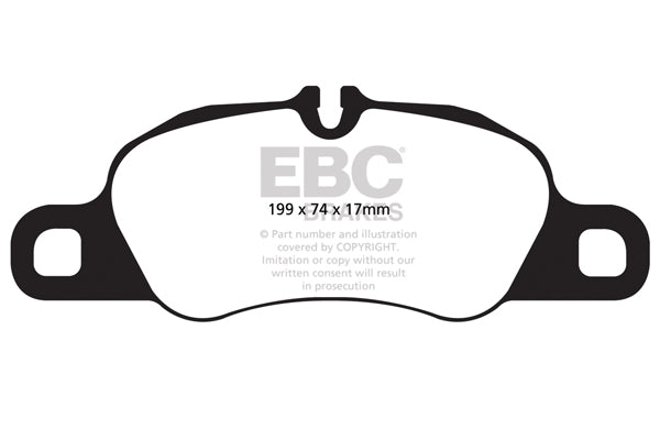 EBC Porsche 981 Yellowstuff 4000 Series Front Sport Brake Pads & Premium OE Replacement Drilled Discs Kit - Brembo Caliper (Boxster & Cayman) | ML Performance UK