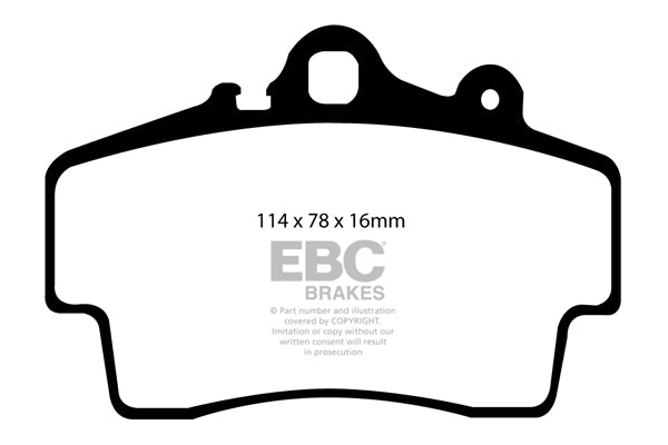 EBC Porsche 986 987 Orangestuff Race Front Brake Pads - Brembo Caliper (Boxster & Cayman) | ML Performance UK