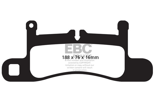 EBC Porsche 991 991/2 Redstuff Sport Rear Brake Pads - Brembo Caliper (Inc. 911 Carrera 4, 718 Boxster Spyder, 911 Carrera & 911 Carrera 4 Targa) | ML Performance UK