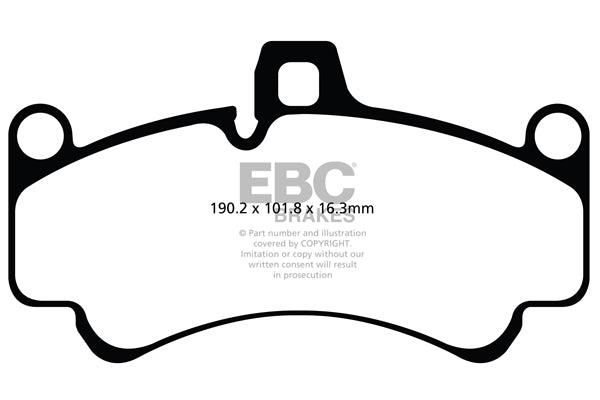 EBC Porsche 996 997 Bluestuff NDX Trackday Front Brake Pads - Brembo Caliper (Inc. 911 Turbo, 911 Turbo S, 911 GT2 & 911 GT3) | ML Performance UK