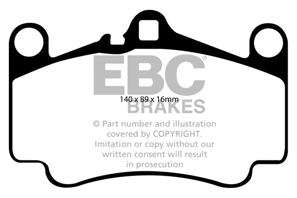 EBC Porsche 996 997 Redstuff Sport Front Brake Pads - Brembo Caliper (Inc. 911 Carrera, 911 Carrera S, 911 Carrera 4S & 911 Carrera GTS) | ML Performance UK