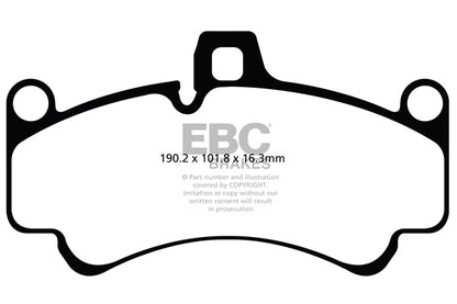 EBC Porsche 996 997 Redstuff Sport Front Brake Pads - Brembo Caliper (Inc. 911 Turbo, 911 Turbo S, 911 GT2 & 911 GT3) | ML Performance UK