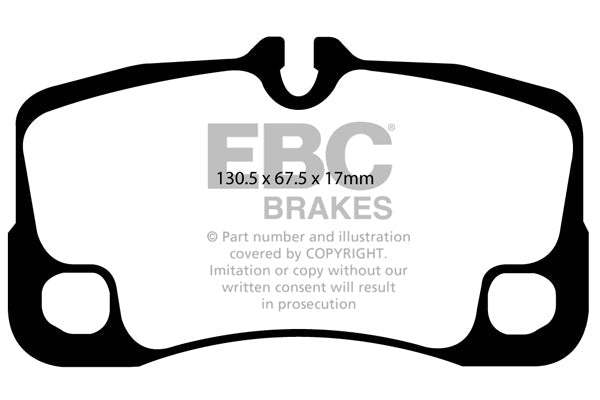 EBC Porsche 997 911 Yellowstuff 4000 Series Rear Sport Brake Pads & Premium OE Replacement Drilled Discs Kit - Brembo Caliper (Carrera & Carrera 4) | ML Performance UK