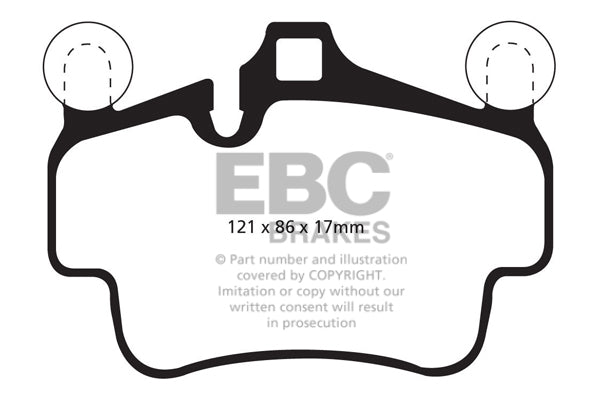 EBC Porsche 997 987 Yellowstuff 4000 Series Front Sport Brake Pads & Premium OE Replacement Drilled Discs Kit - Brembo Caliper (911 Carrera, 911 Carrera 4, Boxster Spyder & Cayman R) | ML Performance UK