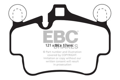 EBC Porsche 997 987 Yellowstuff 4000 Series Front Sport Brake Pads & Premium OE Replacement Drilled Discs Kit - Brembo Caliper (911 Carrera, 911 Carrera 4, Boxster Spyder & Cayman R) | ML Performance UK