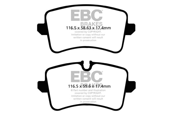 EBC Porsche B95 Macan Greenstuff 6000 Series Truck And SUV Rear Brake Pads - TRW Caliper | ML Performance UK