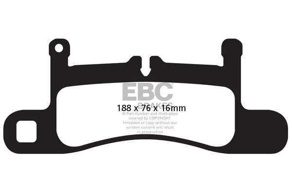 EBC Porsche Volkwagen Yellowstuff 4000 Series Rear Sport Brake Pads & USR Slotted Discs Kit - Brembo Caliper (Inc. Cayenne, Cayenne S, Cayenne GTS & Touareg) | ML Performance UK