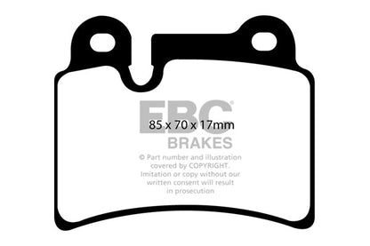 EBC Volkswagen 1st Gen Touareg Yellowstuff 4000 Series Rear Sport Brake Pads & Premium OE Replacement Plain Discs Kit - Brembo Caliper | ML Performance UK