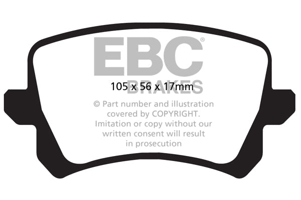 EBC Volkswagen B6 B7 Yellowstuff 4000 Series Rear Sport Brake Pads & Premium OE Replacement Plain Discs Kit - TRW Caliper (CC & Passat) | ML Performance UK
