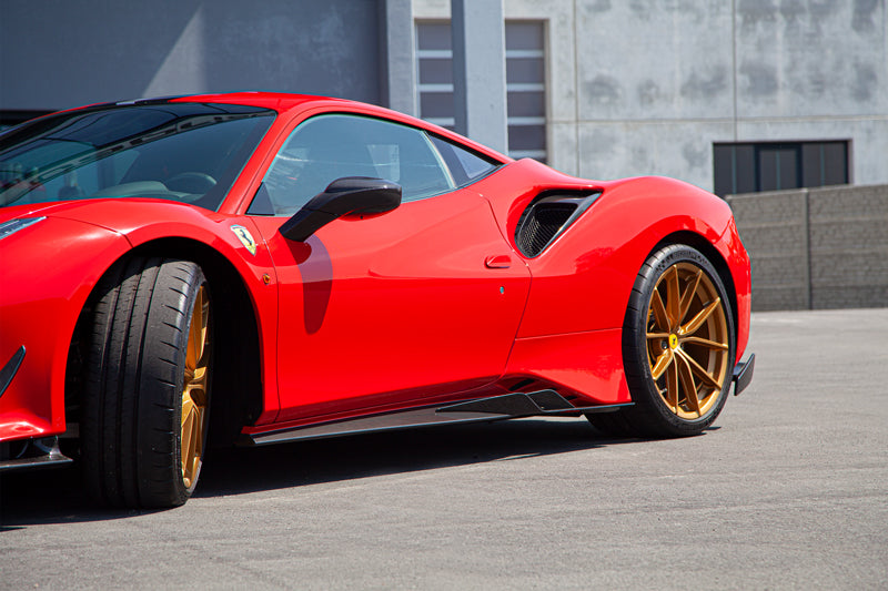 Capristo 03FE08710045LG Ferrari 488/F8 Side Skirts (WITH Wings) 