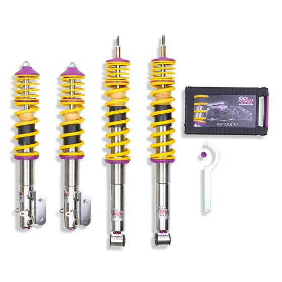 KW Audi 422 423 427 429 Variant 3 Aluminium Coilover kit - Inc. Deactivation For Electronic Damper | Supercar Parts UK 