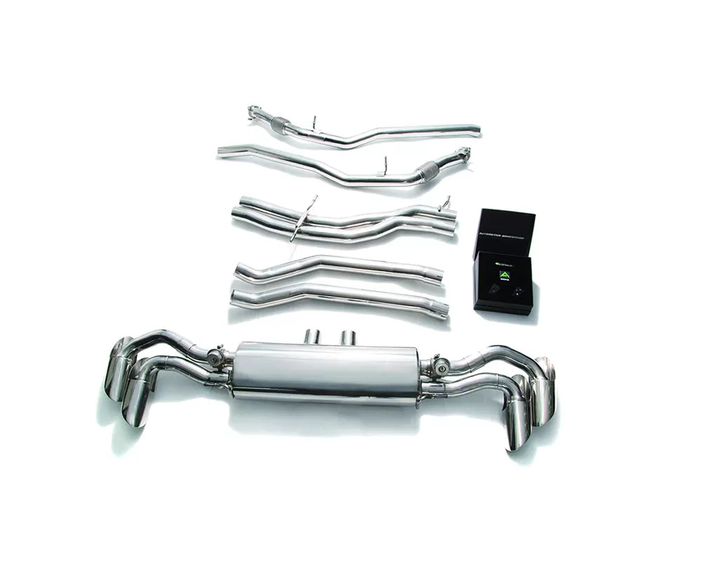 Valvetronic Exhaust System Lamborghini Urus 4.0L V8 2018 with Chrome Silver Tips Supercar Parts UK Car Parts