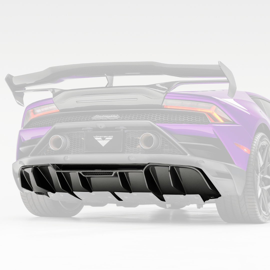 Vorsteiner 3050LOV Lamborghini Huracan EVO Monza Edizione Rear Diffuser (2x2 Gloss Carbon) Supercar Parts UK
