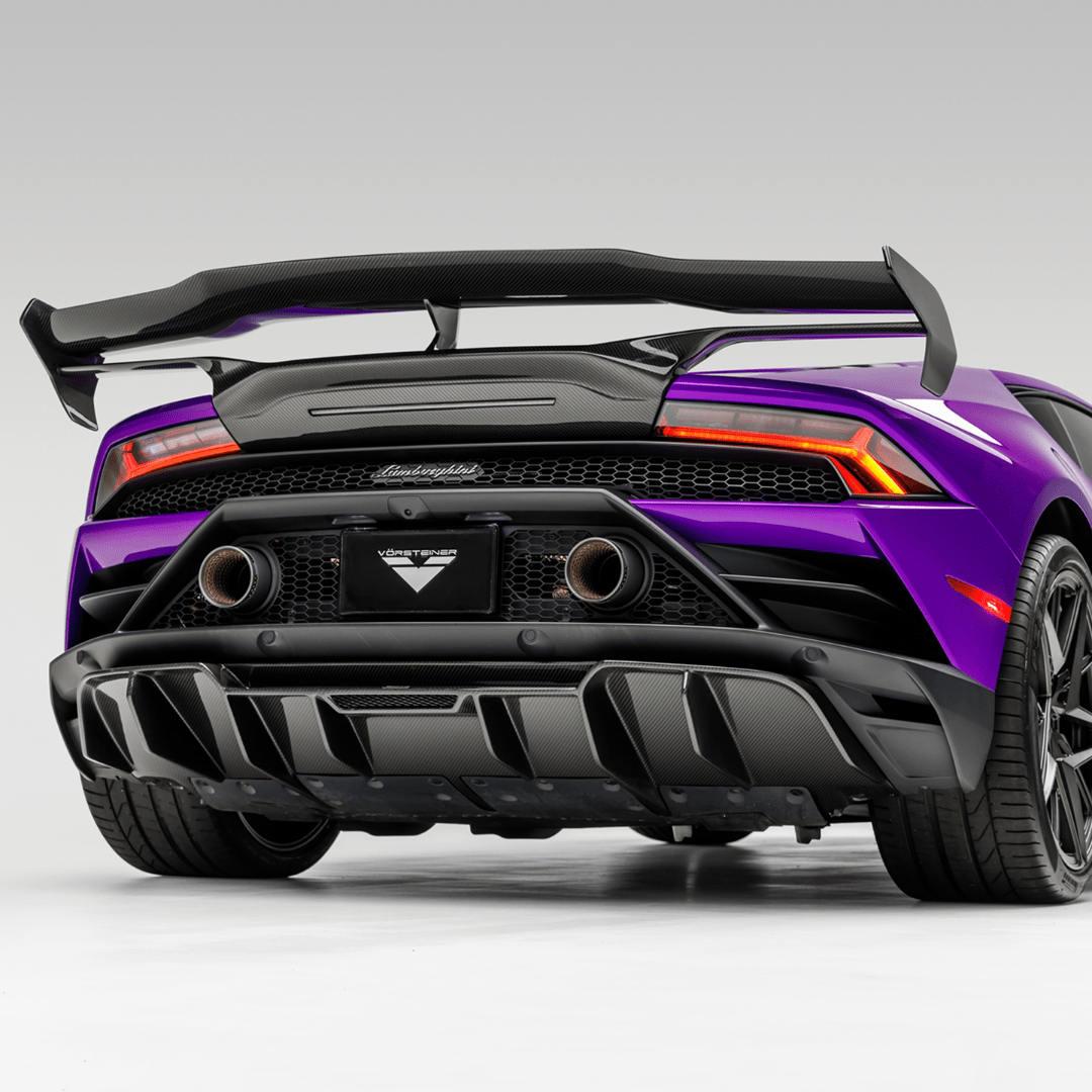 Vorsteiner 3050LOV Lamborghini Huracan EVO Monza Edizione Rear Diffuser (2x2 Gloss Carbon) Supercar Parts UK