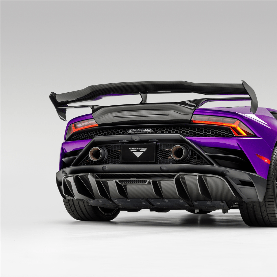 Vorsteiner 3050LOV Lamborghini Huracan EVO Monza Edizione Rear Diffuser (2x2 Gloss Carbon) Supercar Parts UK