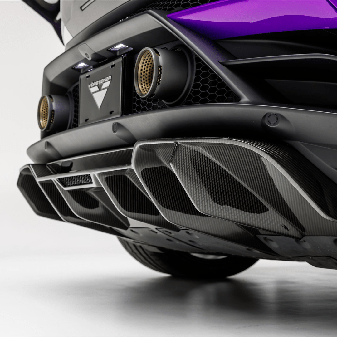 Vorsteiner 3050LOV Lamborghini Huracan EVO Monza Edizione Rear Diffuser (2x2 Gloss Carbon) Supercar Parts UK