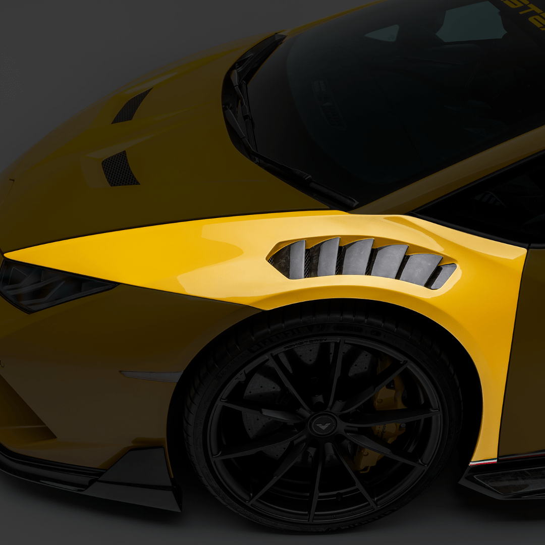 Vorsteiner 1040LOV Lamborghini Huracan Performante Vicenza Edizione Aero Front Fenders w/Integrated Vents and Splash Shields (Carbon Matrix) Supercar Parts UK