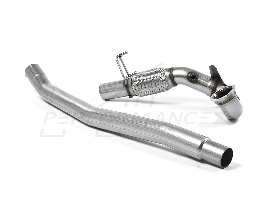 MillTek Volkswagen Large-bore Downpipe and De-cat - GTi Performance Pack, Clubsport & Clubsport S models (Inc. MK7 & MK7.5 Golf GTI) - Supercar Parts UK