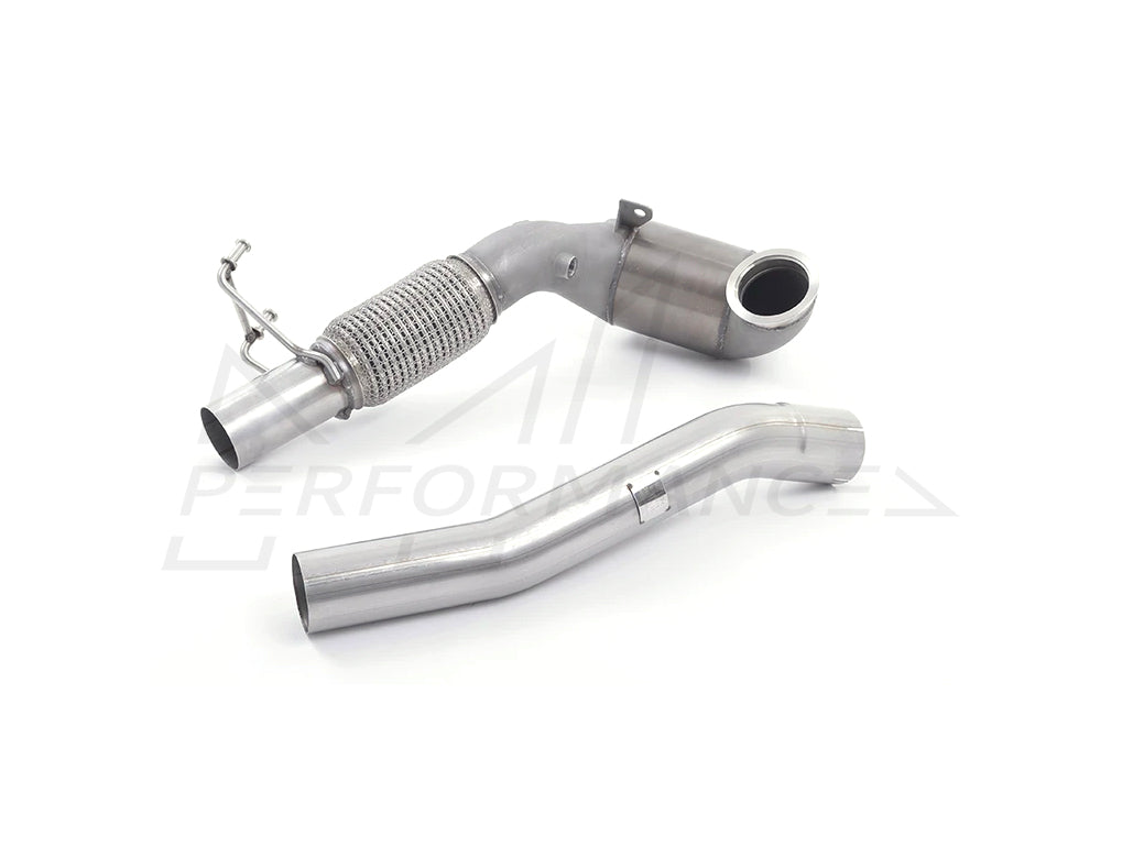 MillTek Volkswagen Stainless Steel Cast Downpipe with Race Cat - For Milltek Cat-Back (Inc. MK7 & MK7.5 Golf GTI) - Supercar Parts UK