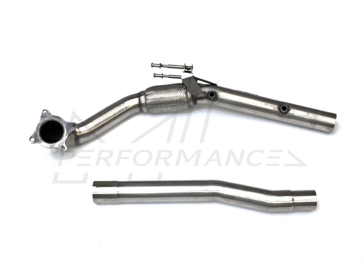 MillTek Volkswagen Stainless Steel Cast Large Bore Downpipe with Catalyst Delete - For Milltek 3" Cat-Back (Inc. MK5 & MK6 Golf GTI) - Supercar Parts UK