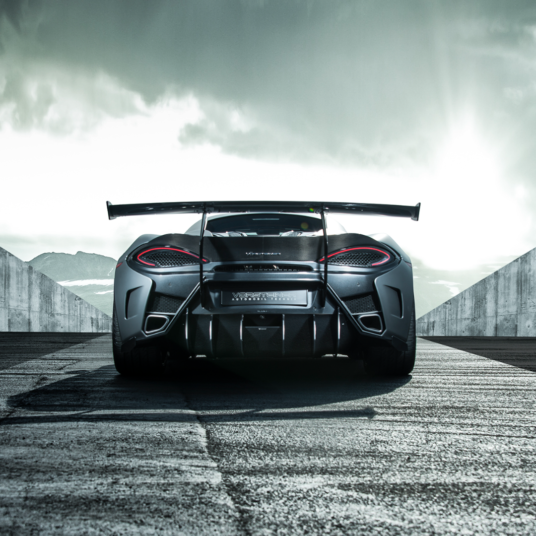 Vorsteiner MVR1370 Mclaren 570S VX Aero Wing Blade Carbon Fiber w/ Carbon Fiber Uprights Supercar Parts UK