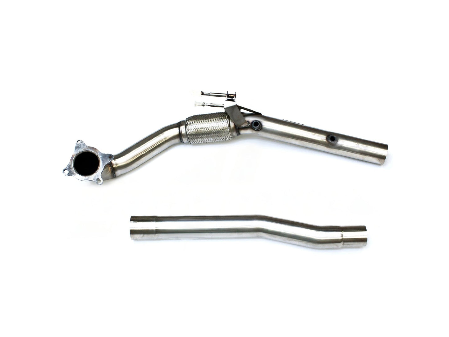 MillTek Volkswagen Audi Seat Large Bore Downpipe with Catalyst Delete (Inc. 8P S3, Leon Cupra, MK5 Golf GTI & MK6 Golf R)