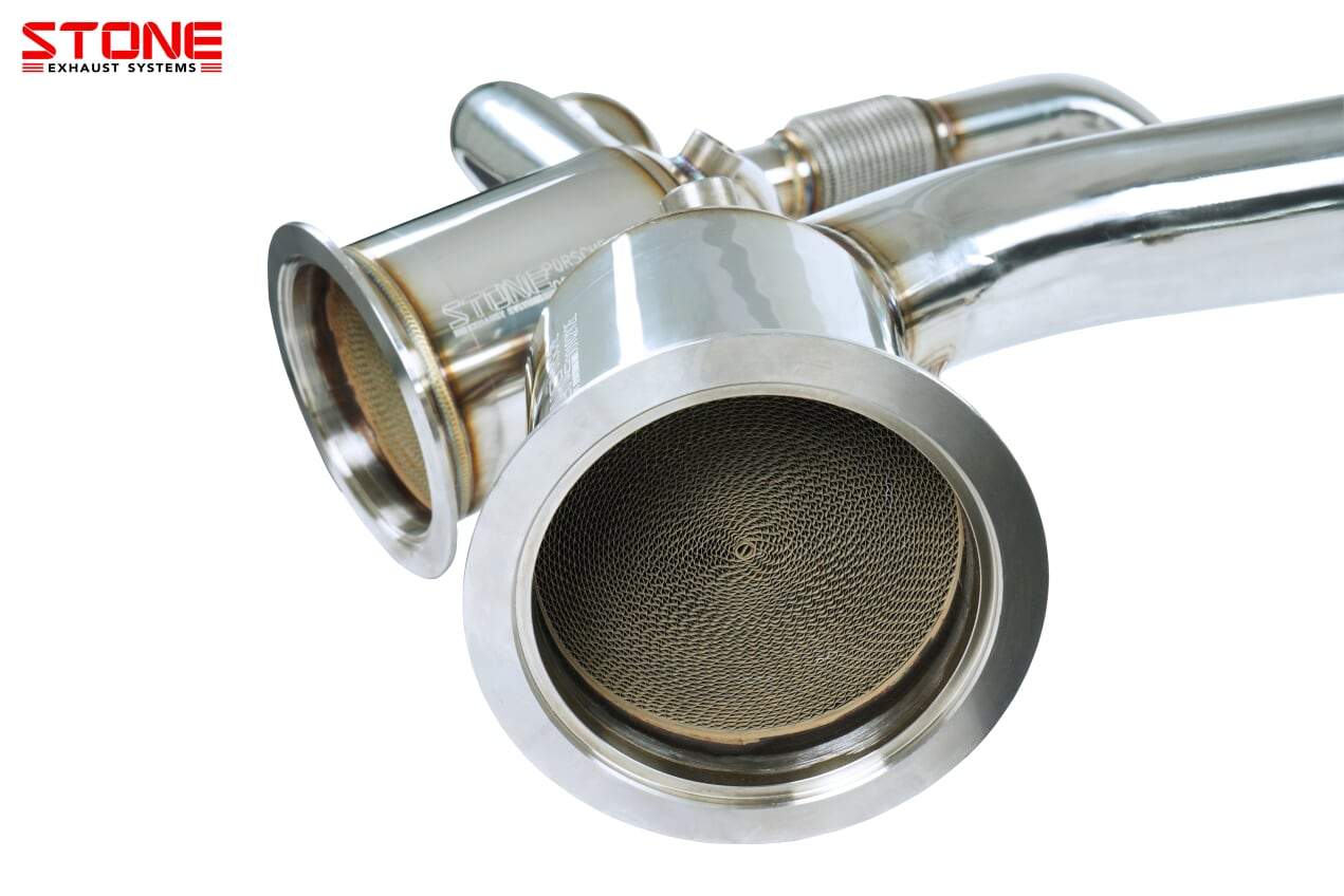 Stone Exhaust Porsche 971 Panamera 4S (2.9T / 440ps) Eddy Catalytic Downpipe