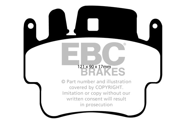 EBC Porsche 996 987 986 Yellowstuff 4000 Series Rear Sport Brake Pads & Premium OE Replacement Drilled Discs Kit - Brembo Caliper (Inc. 911 Carrera, Boxster S, Boxster Spyder & Cayman R) | ML Performance UK